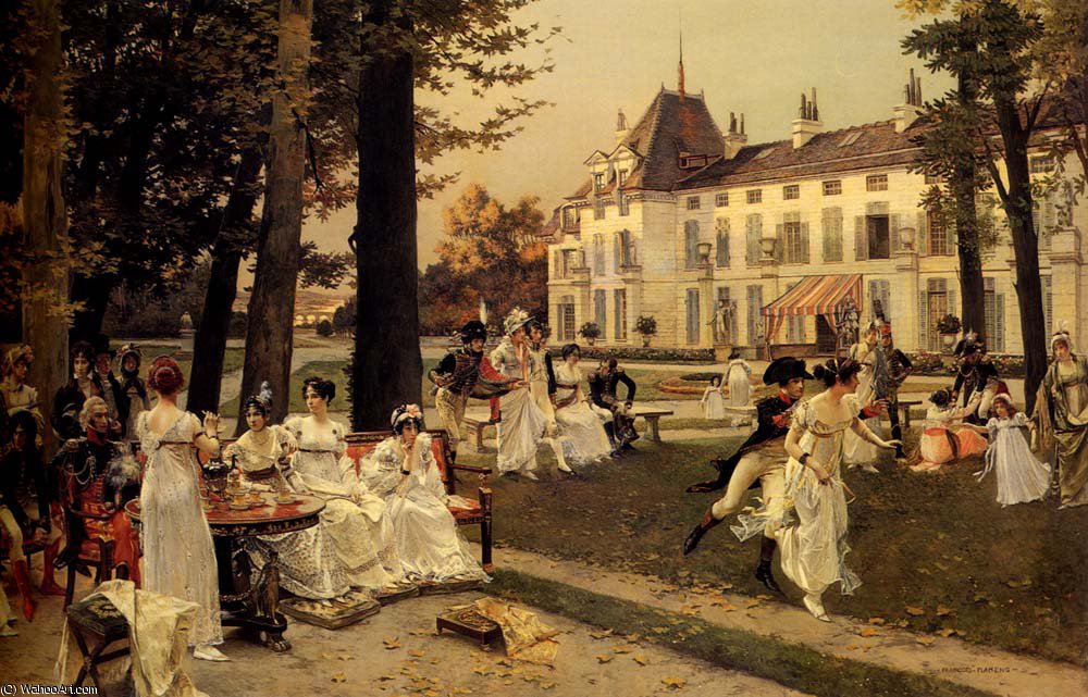 Reception At Malmaison In — François Flameng