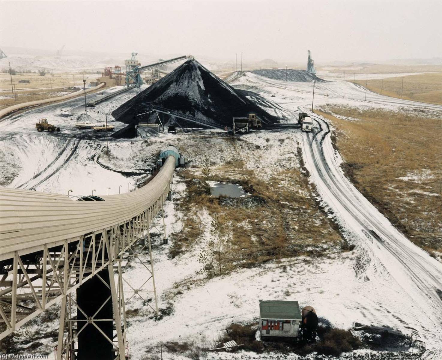 Coal Storage Area And Railroad Tipple. October 1984, From The Series Colstrip, Montana 1982 1985 — David T Hanson