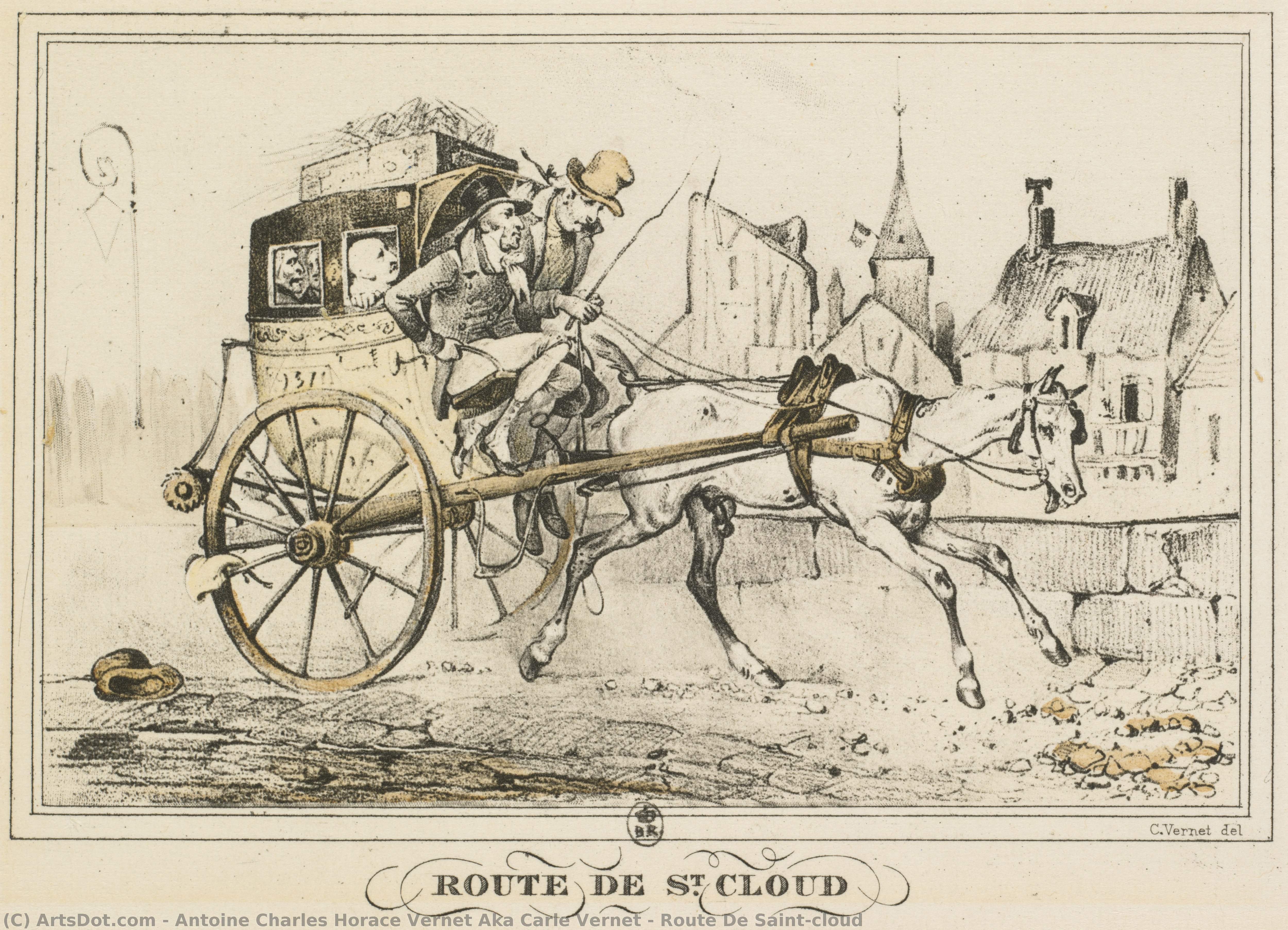 Route De Saint-cloud — Antoine Charles Horace Vernet Aka Carle Vernet