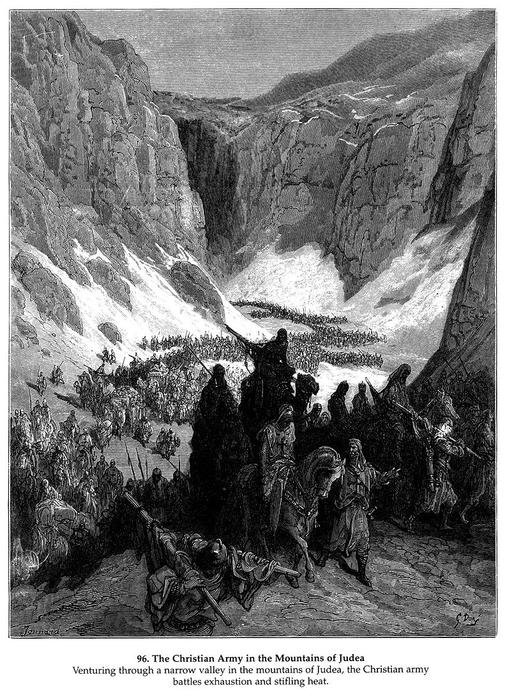 The Christian Army In The Mountains Of Judea — Paul Gustave Doré