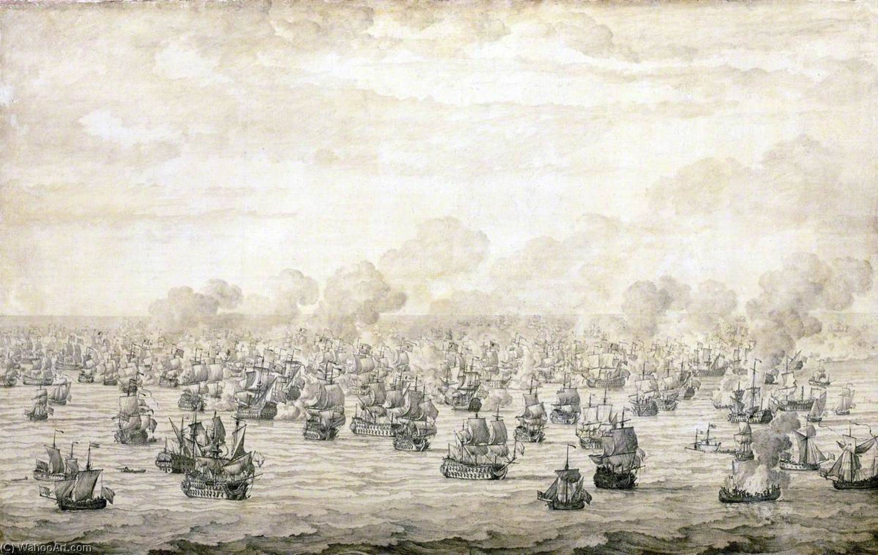 The First Battle Of Schooneveld, 28 May 1673 — Willem Van De Velde The Elder