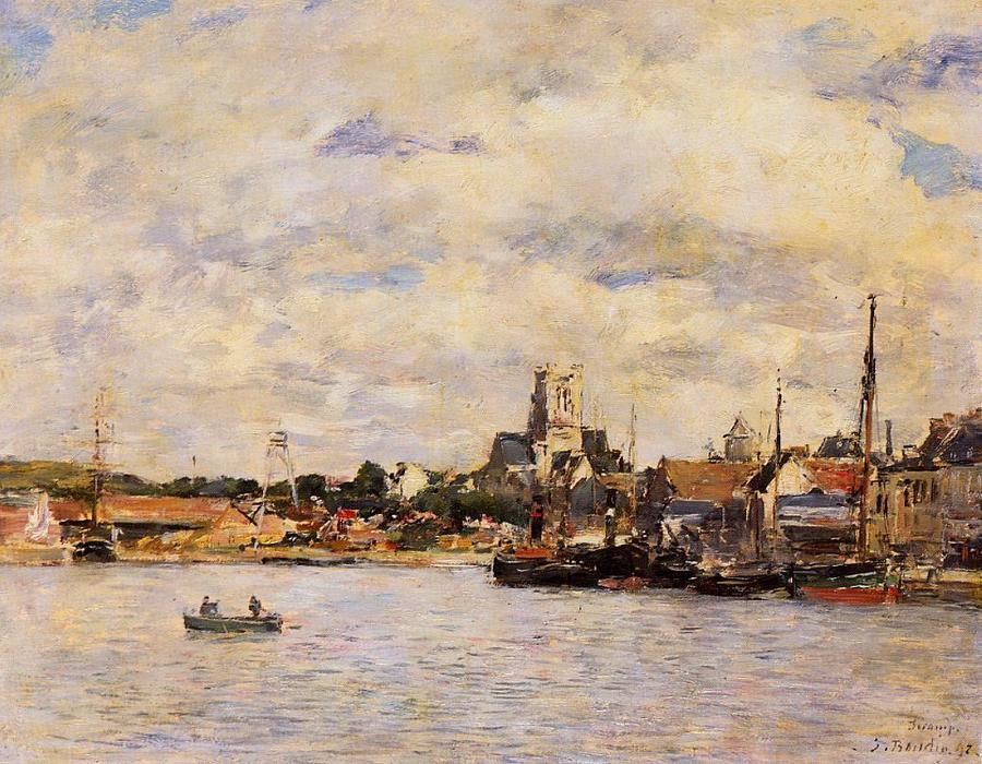 Fecamp, The Port — Eugène Louis Boudin