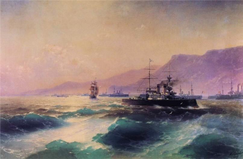 Gunboat Off Crete — Ivan Konstantinovich Aivazovsky