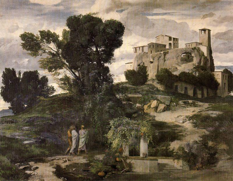 Les Pèlerins D'emmaüs (panneau De Droite) — Arnold Böcklin
