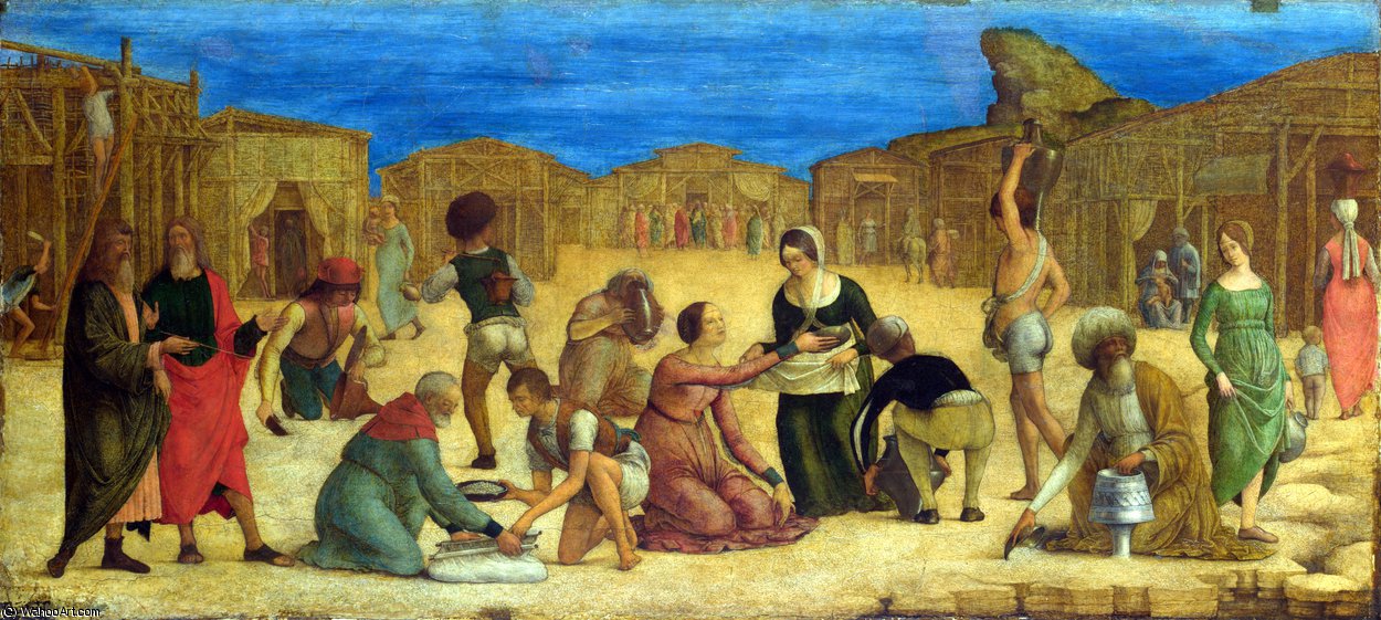The Israelites Gathering Manna — Ercole De' Roberti