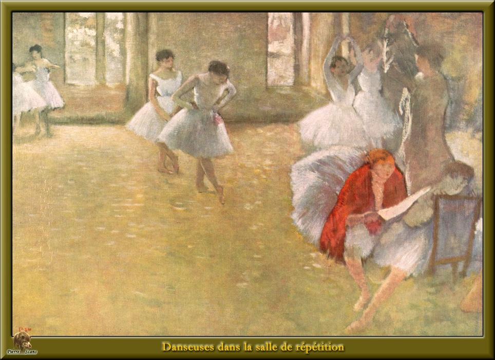 Dancers In The Rehearsal Hall — Edgar Degas