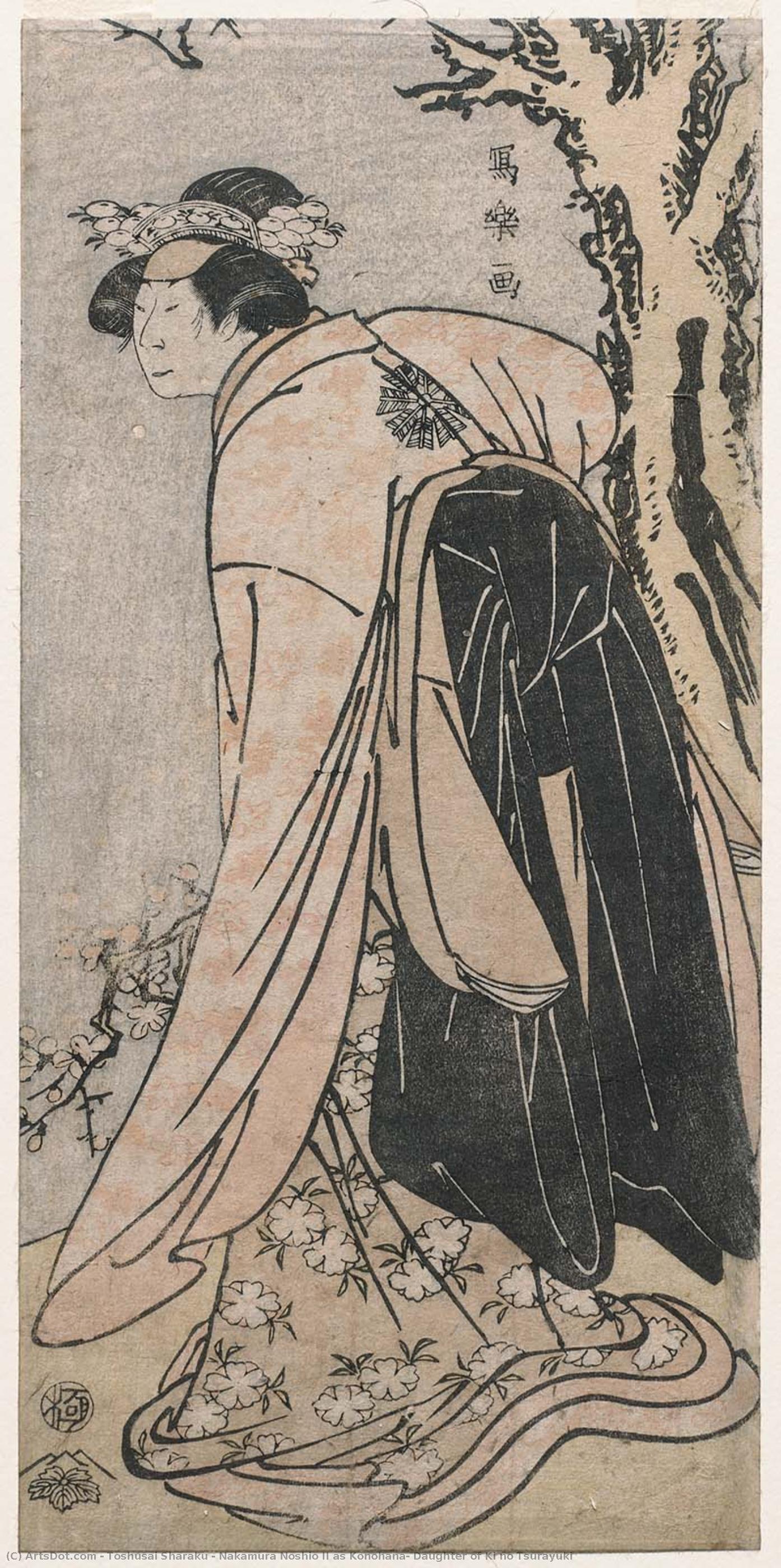 Nakamura Noshio Ii As Konohana, Daughter Of Ki No Tsurayuki — Toshusai Sharaku