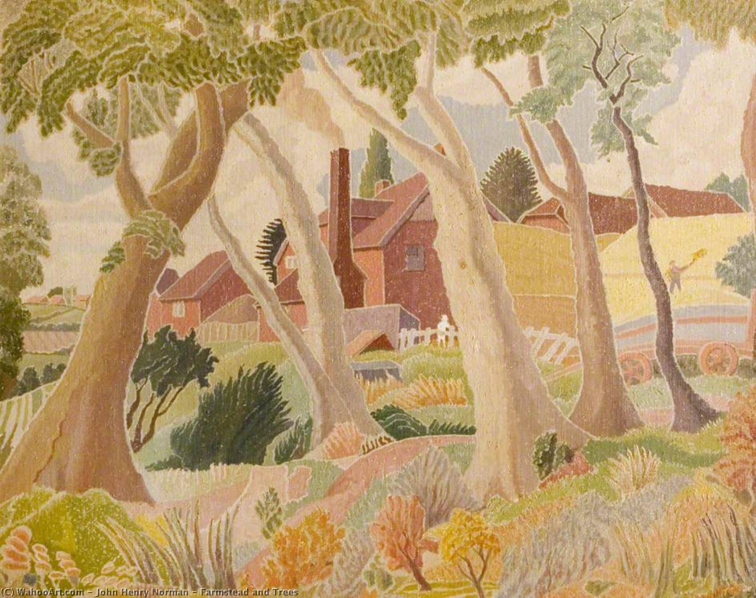 Farmstead And Trees — John Henry Norman