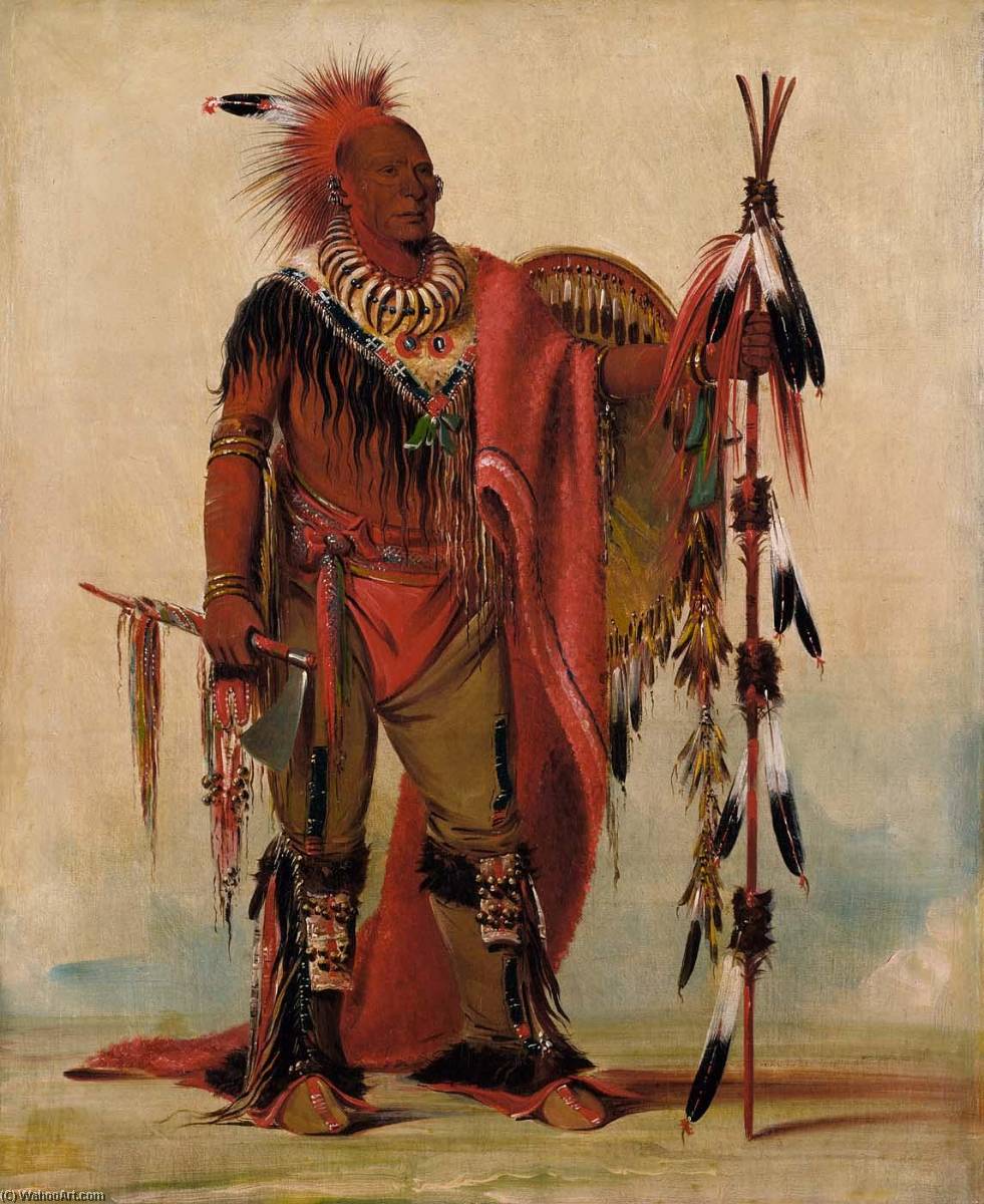 Kee O Kúk, The Watchful Fox, Chief Of The Tribe — George Catlin