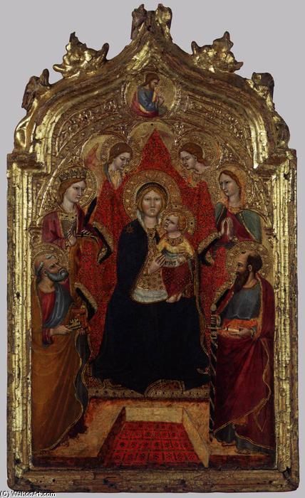Madonna Enthroned With Angels And Saints — Gregorio Di Cecco
