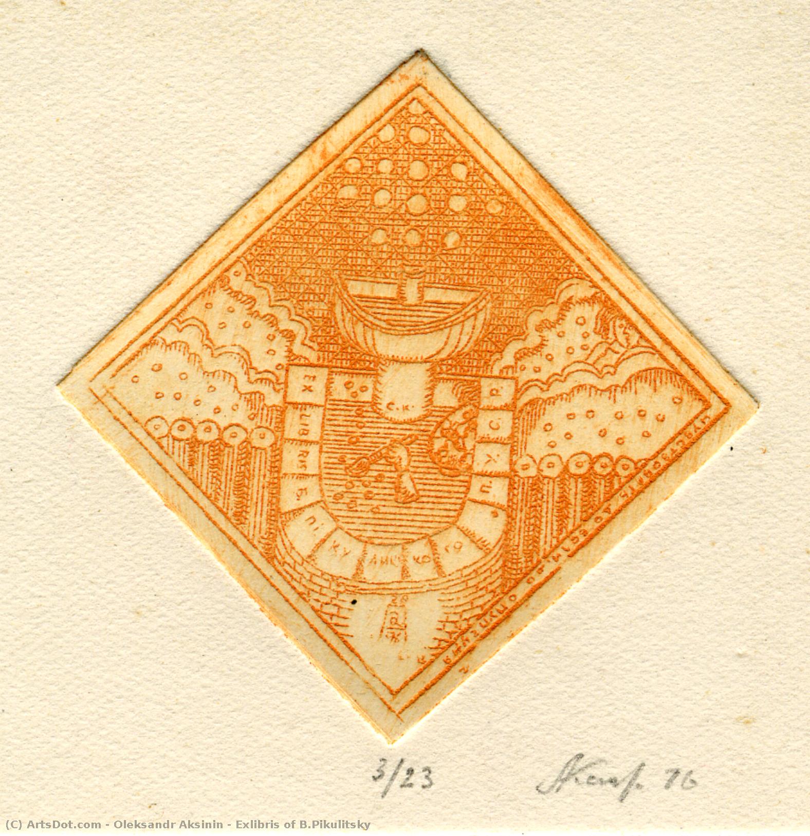 Exlibris Of B.pikulitsky — Oleksandr Aksinin