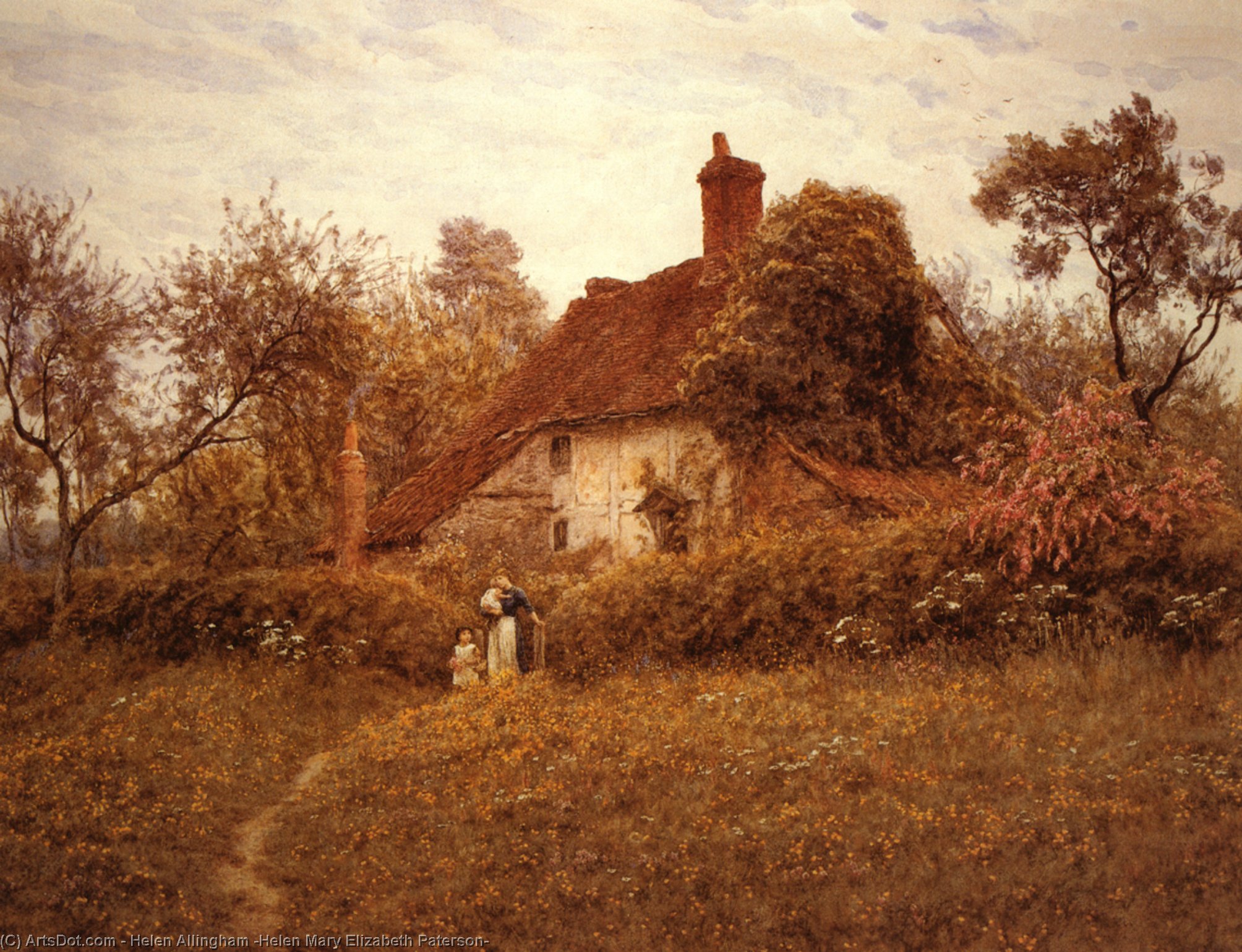 Cottage At Pinner — Helen Allingham (helen Mary Elizabeth Paterson)