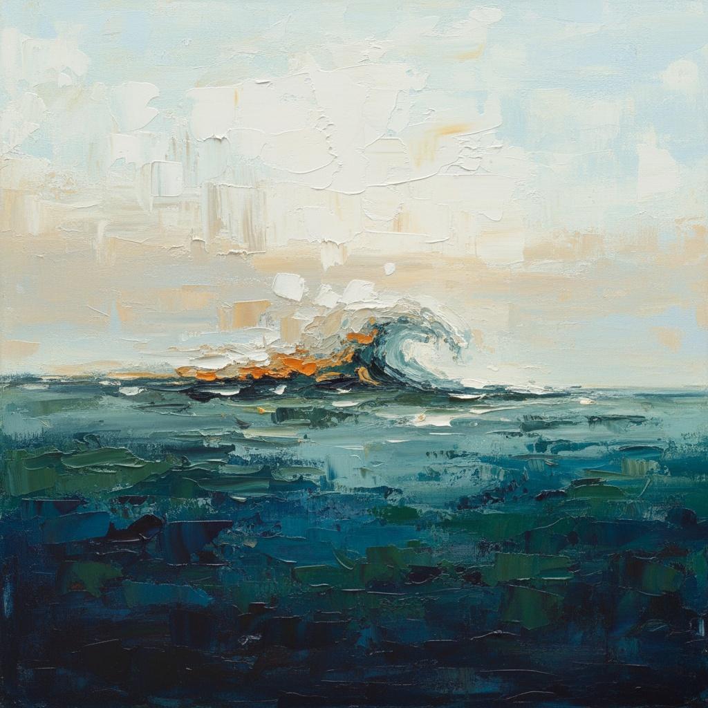 Ephemeral Majesty: Where Azure Heavens Meet The Tempestuous Edge Of Being — Christian Noiret