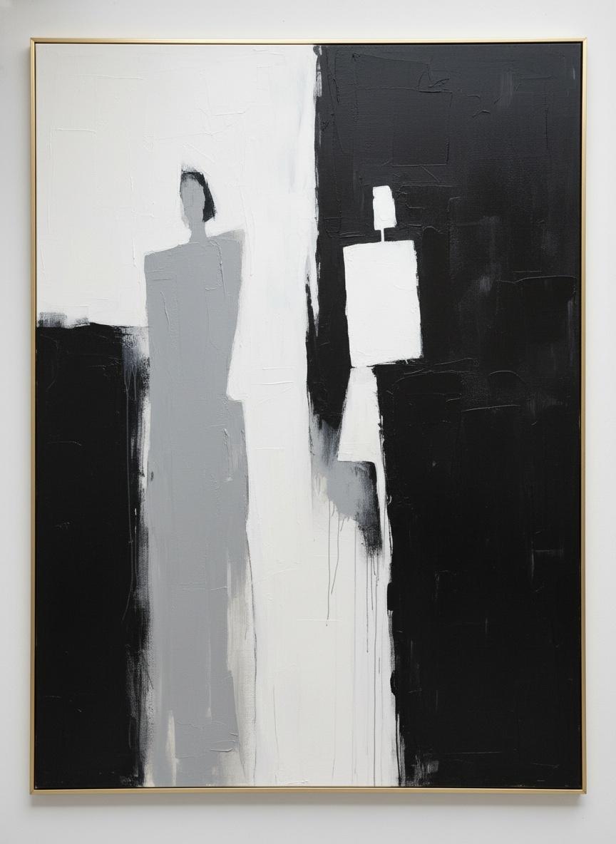 Monolithic Shadows In Achromatic Descent: A Singular Study Of Melancholic Verticality — Laurent Fabre