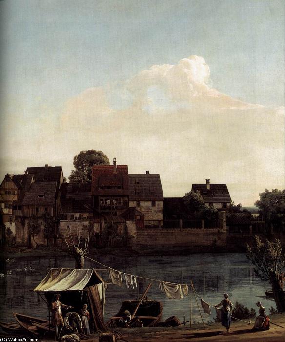Pirna Seen From The Harbour Town (detail) — Bernardo Bellotto