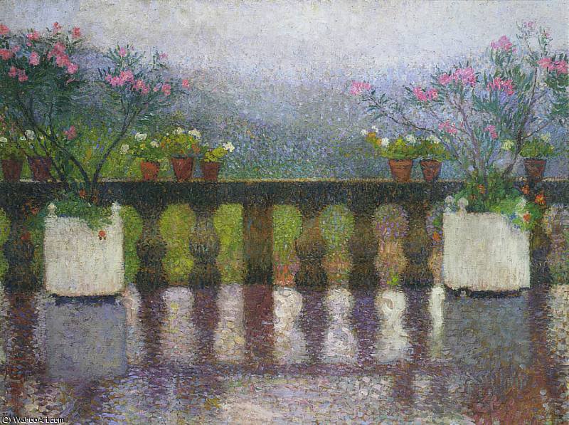 Terrace In The Rain In Marquayrol — Henri Jean Guillaume Martin