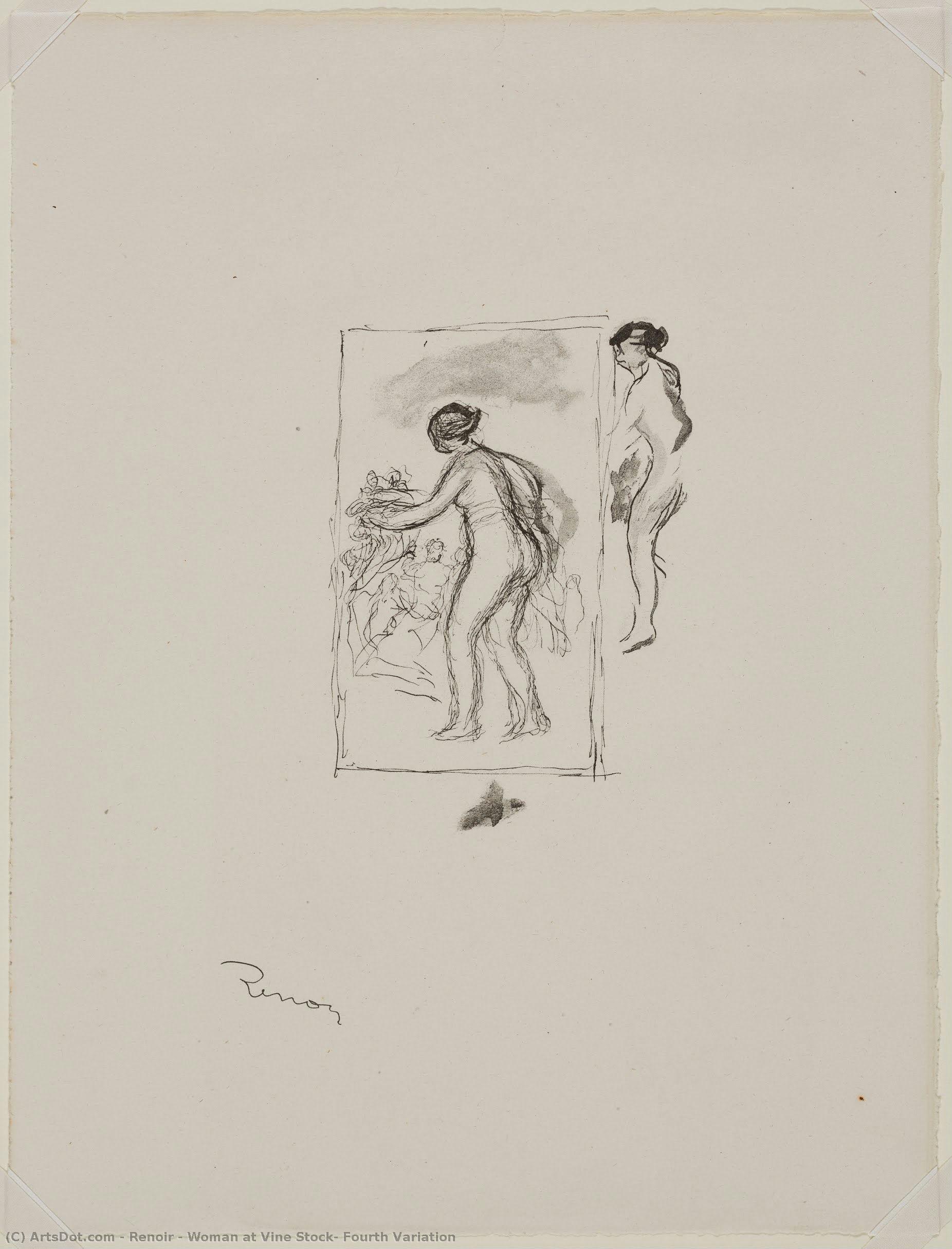 Mujer Junto Al Racimo De Uvas, Cuarta Variación — Pierre-auguste Renoir