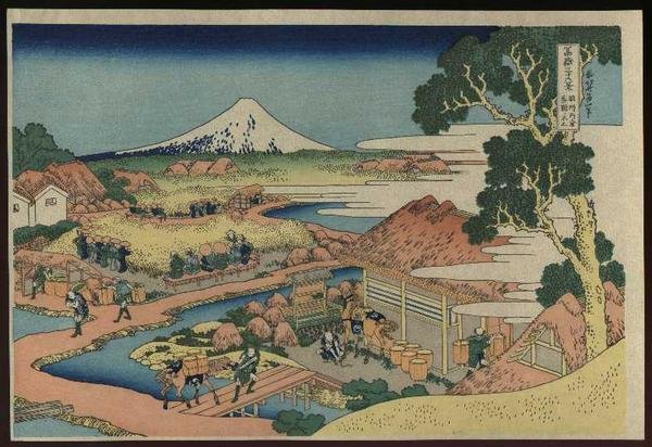 Fuji Viewed From The Tea Plantation — Katsushika Hokusai
