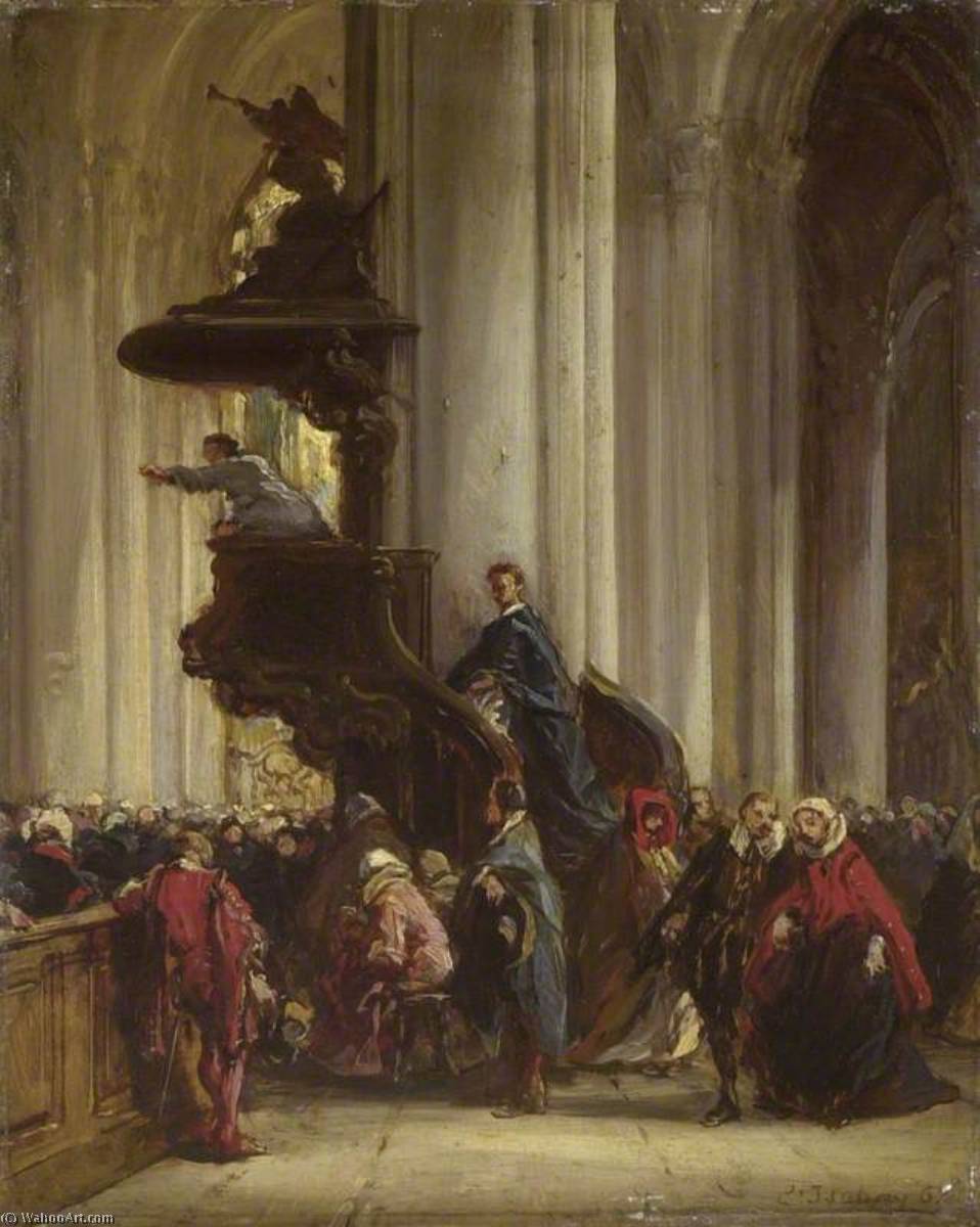 The Preacher — Eugène Louis Gabriel Isabey