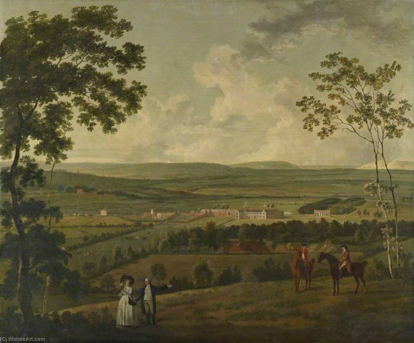 A Prospect Of Southwick Park With The Norton Family In The Foreground — George Barret The Elder