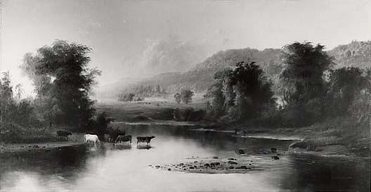 View Of The St. Annes River, Canada, (painting) — Robert Seldon Duncanson