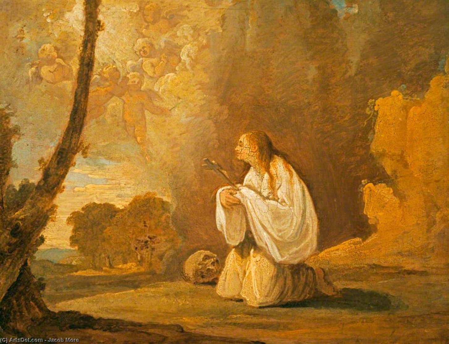 The Penitent Saint Mary Magdalene In A Landscape — Jacob More