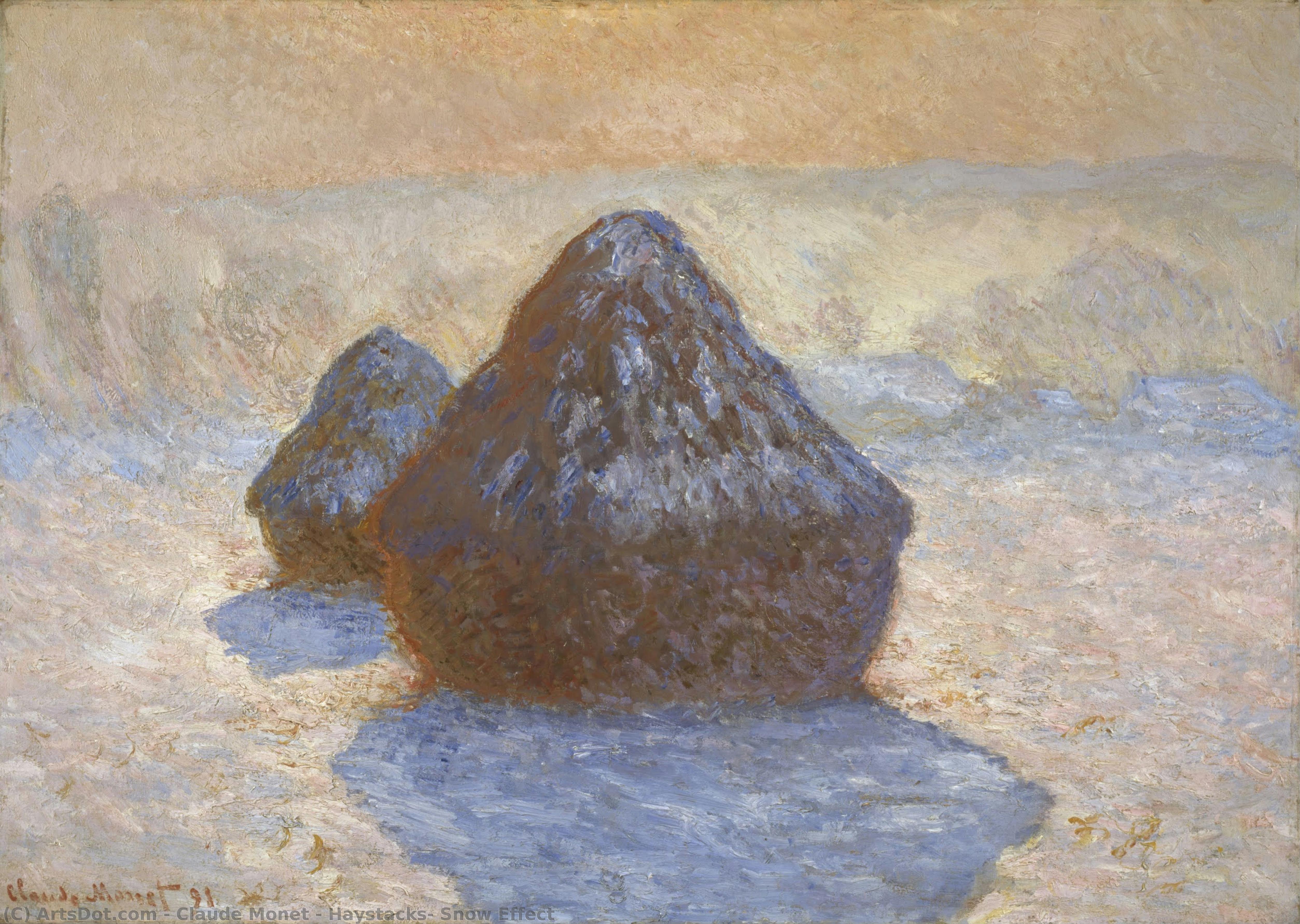 Almiares: Efecto De Nieve — Claude Monet
