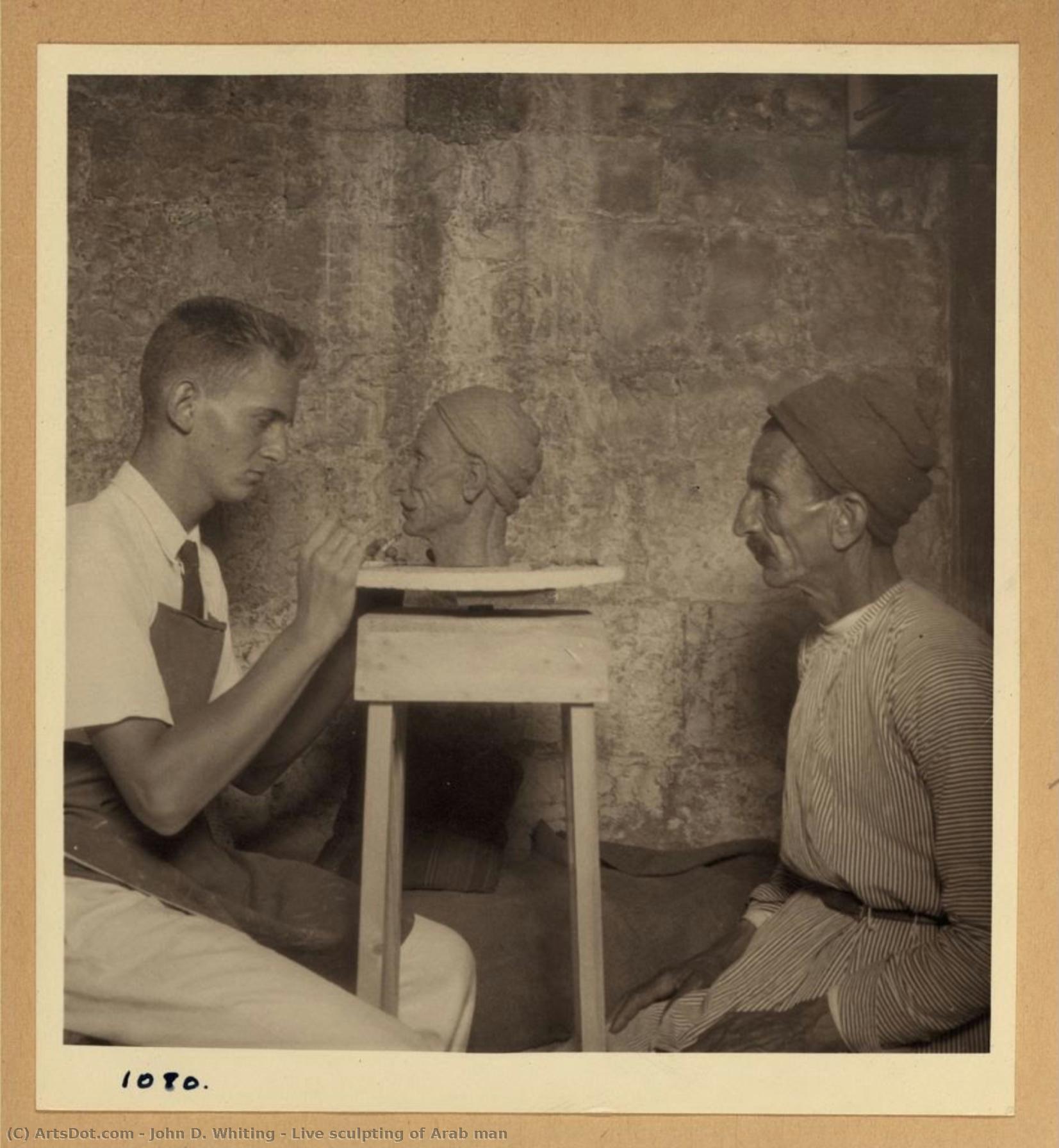 Live Sculpting Of Arab Man — John D. Whiting