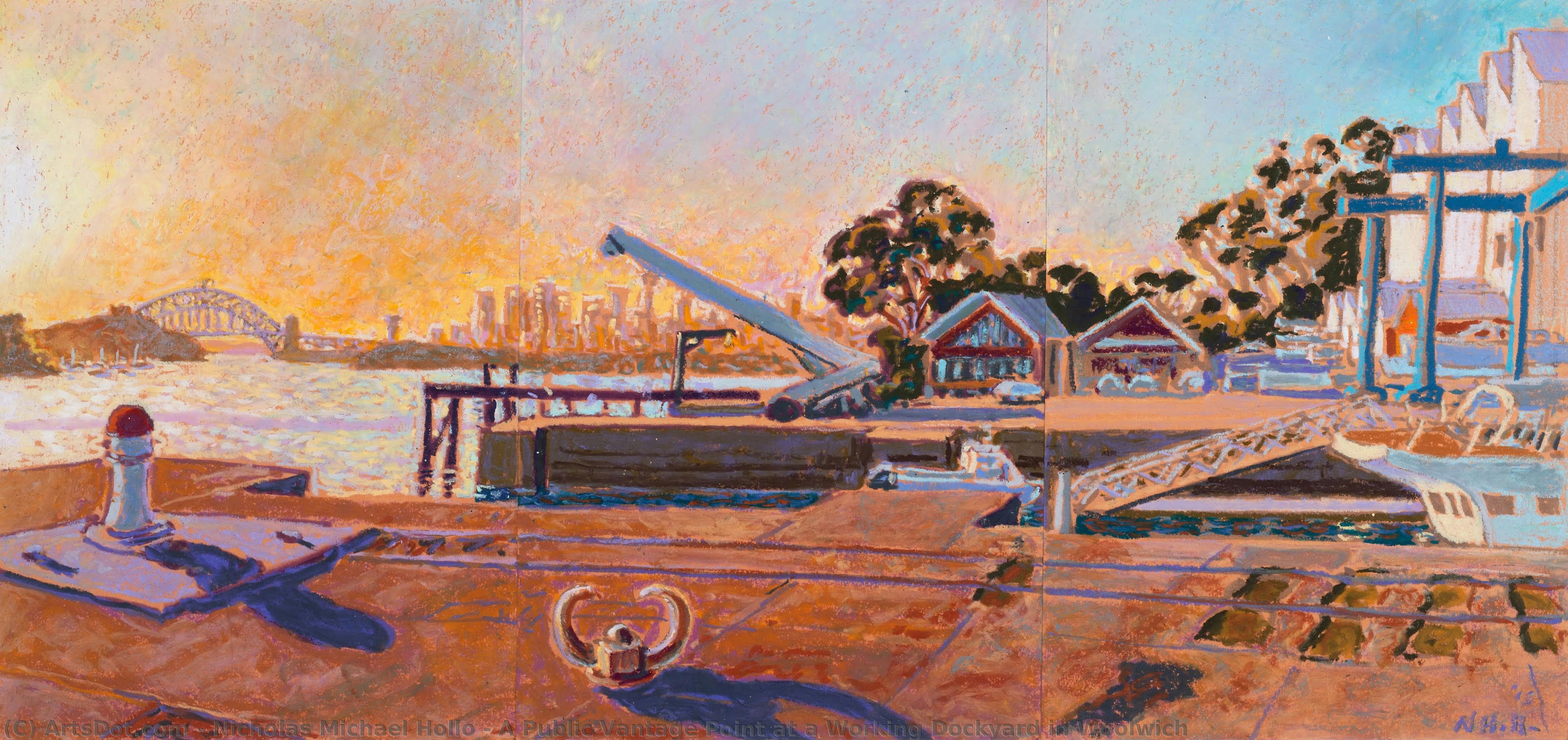 A Public Vantage Point At A Working Dockyard In Woolwich — Nicholas Michael Hollo