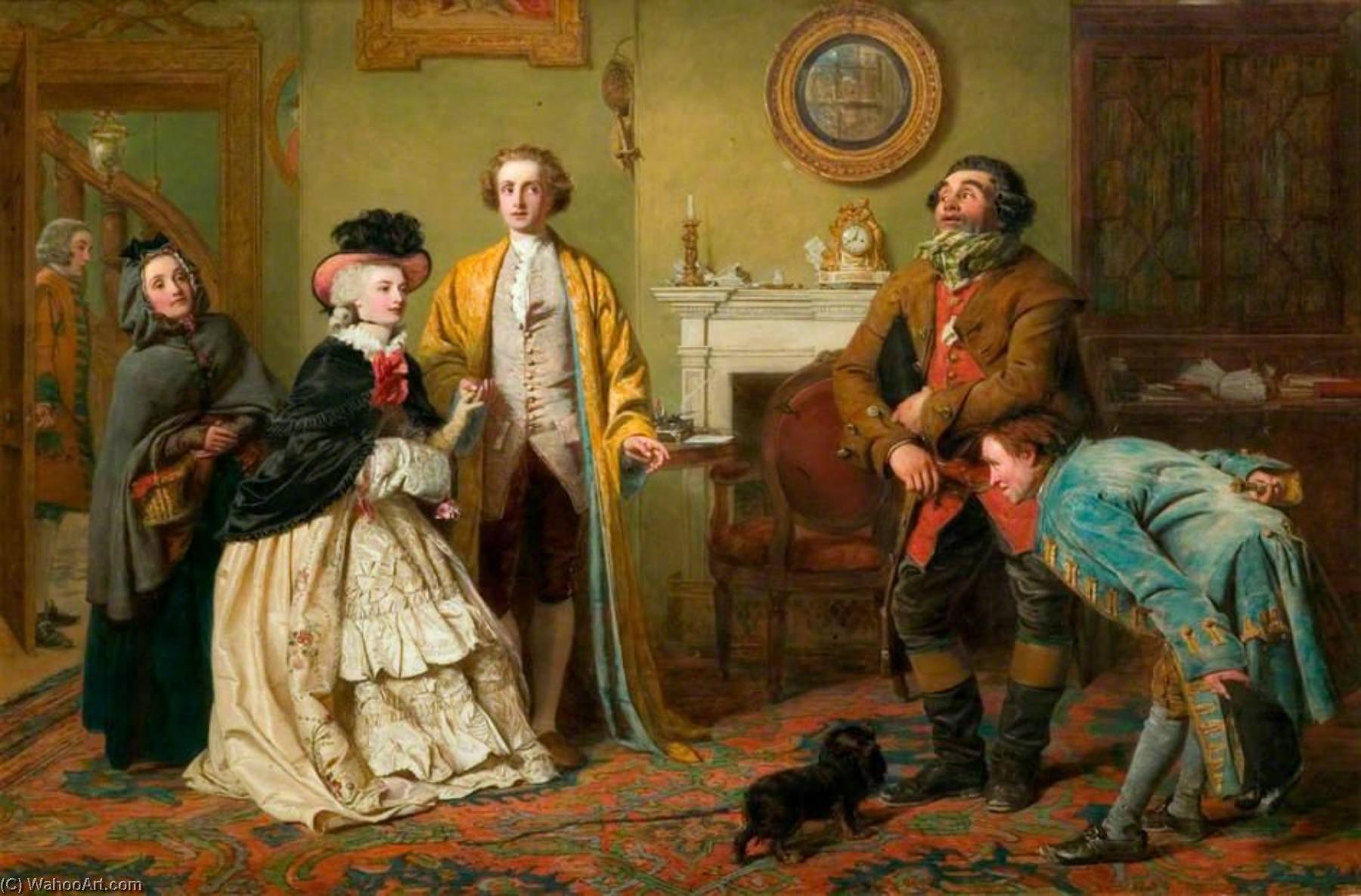 Mr Honeywood Introduces The Bailiffs To Miss Richland As His Friends (also Known As Rom Oliver Goldsmith's 'the Good Natured Man', Act Iii, Scene 1) — William Powell Frith