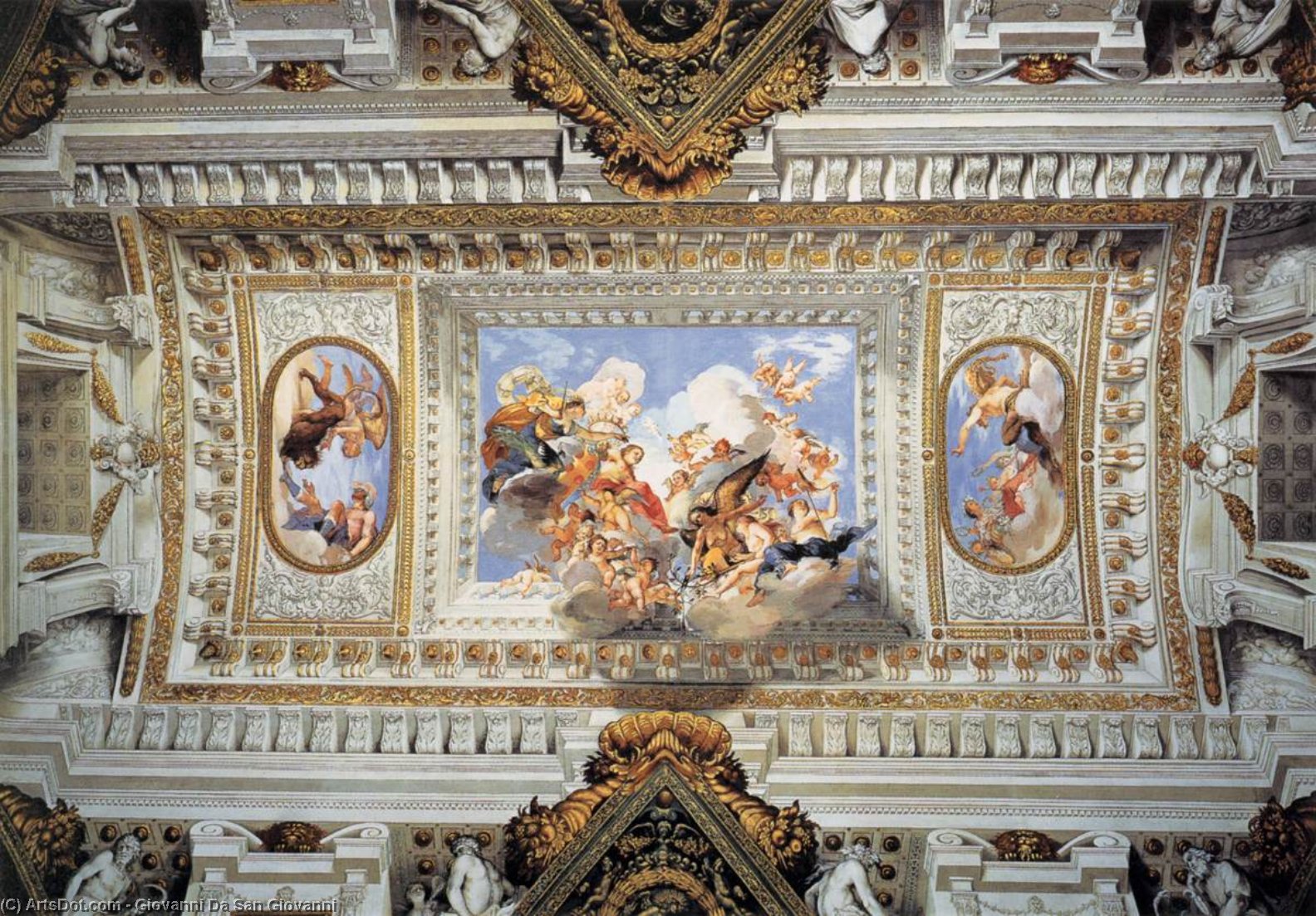 Allegory Of The Marriage Of Vittoria Della Rovere With Ferdinando Ii De' Medici — Giovanni Da San Giovanni