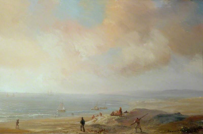 On The Sands Near Ostend, Belgium — Jean Antoine Théodore De Gudin
