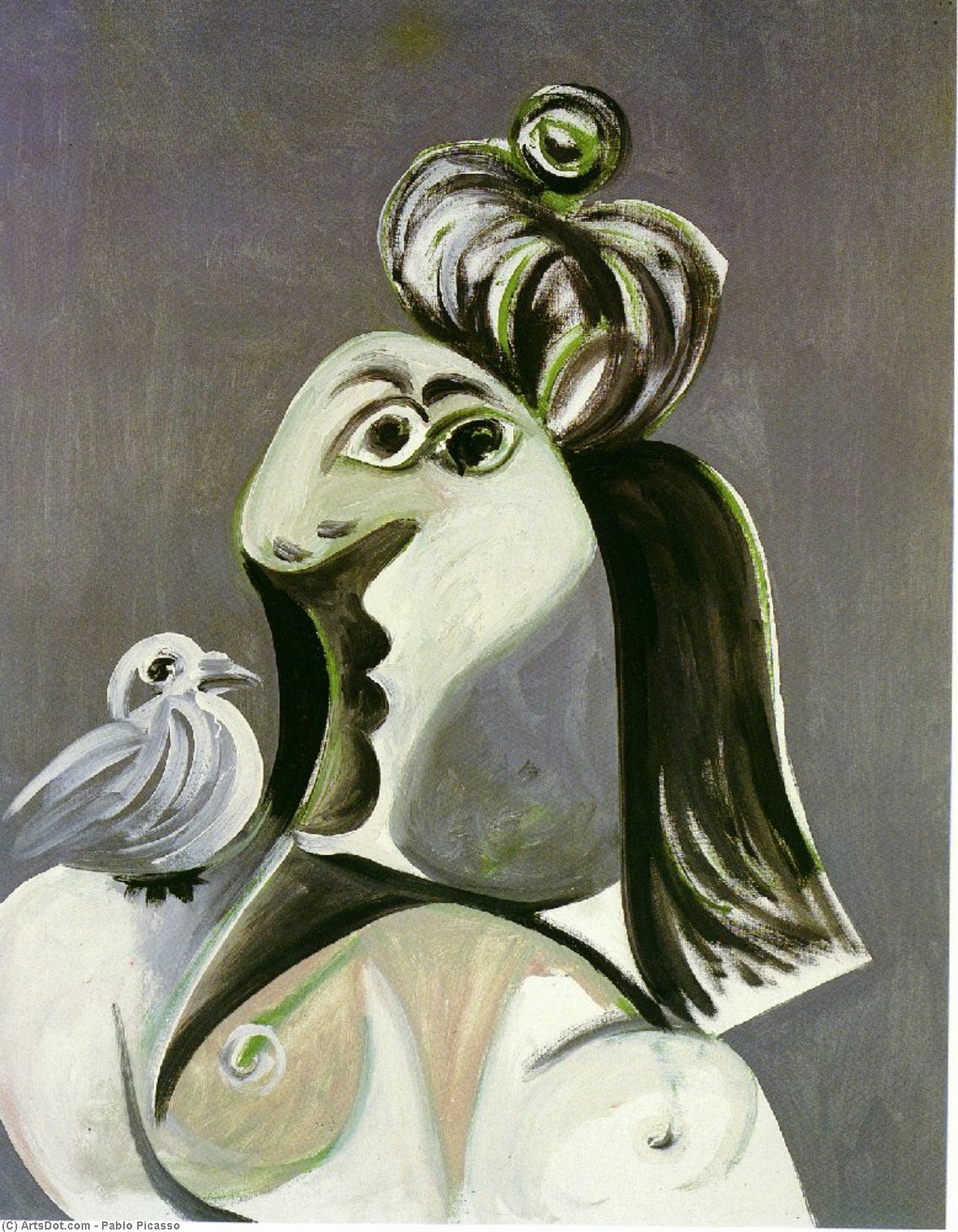 Woman With Bird — Pablo Picasso