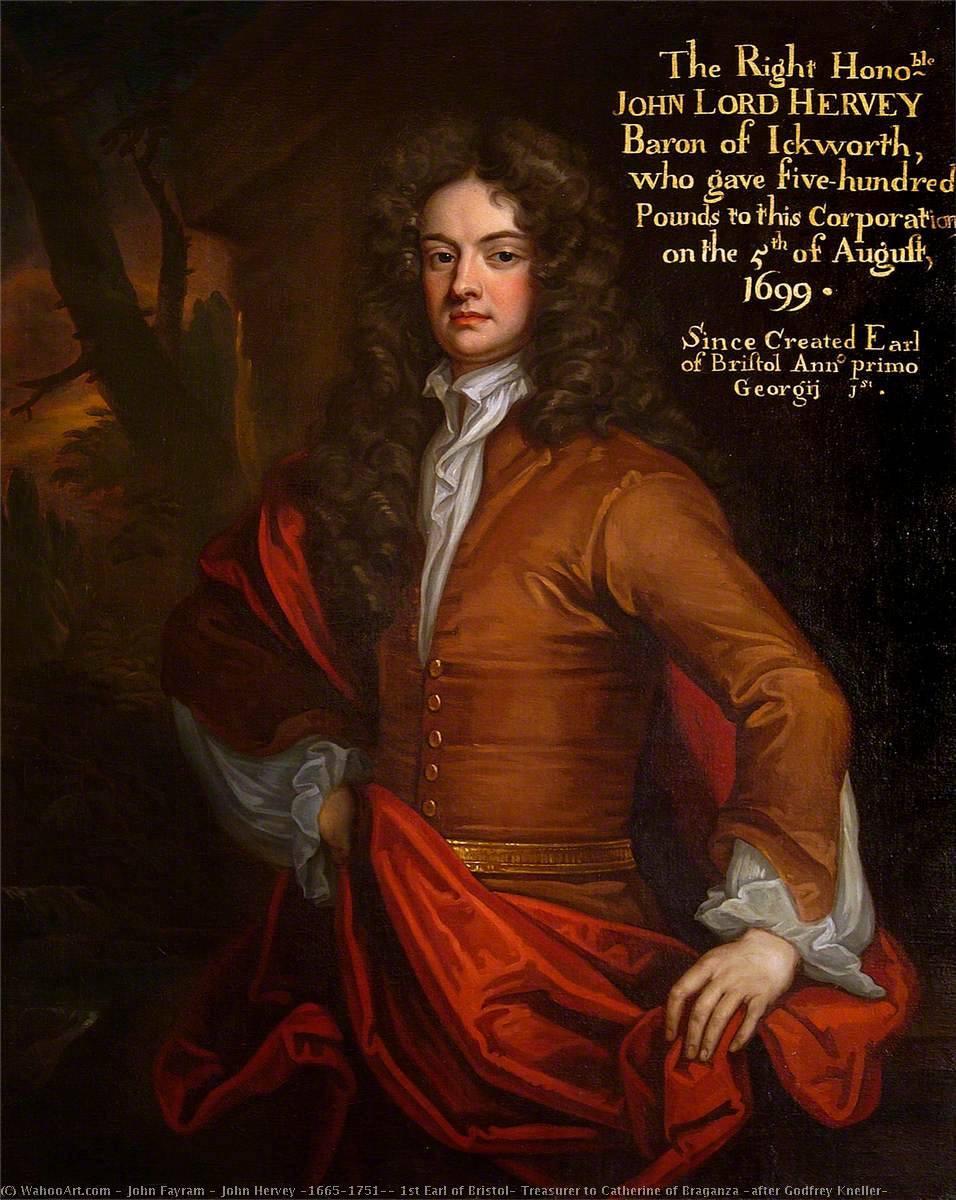 John Hervey (1665–1751), 1st Earl Of Bristol, Treasurer To Catherine Of Braganza (after Godfrey Kneller) — John Fayram