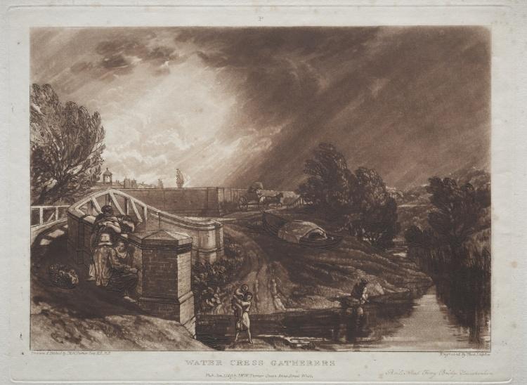 Watercress Gatherers, Rails Head, Ferry Bridge, Twickenham — Joseph Mallord William Turner