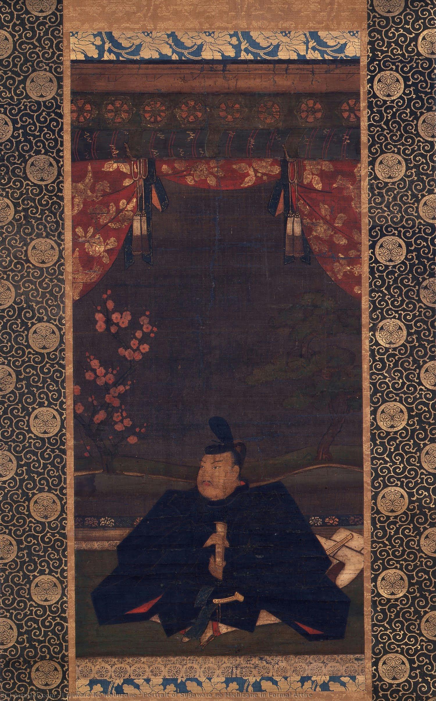 Portrait Of Sugawara No Michizane In Formal Attire — Fujiwara No Nobuzane