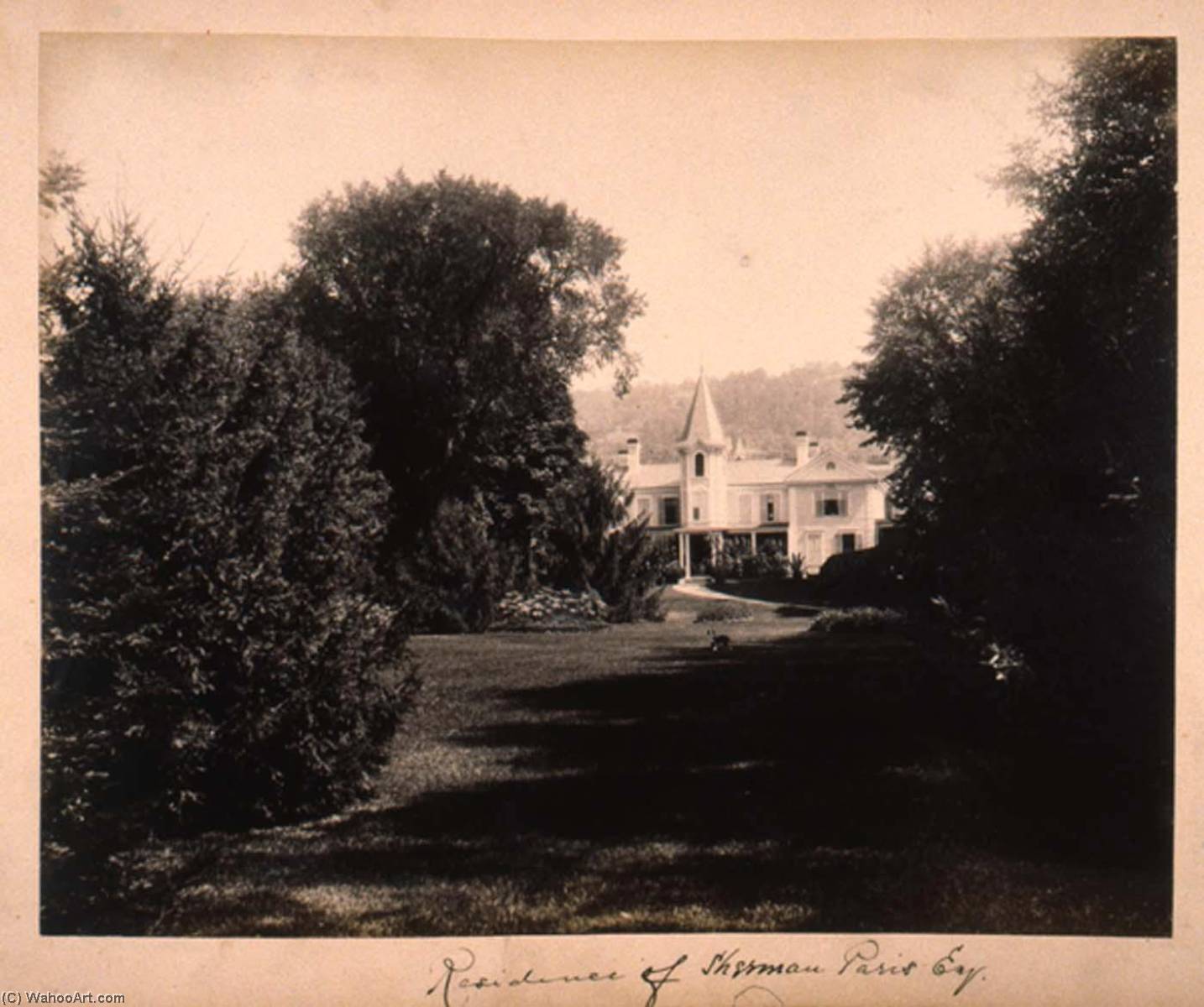 Residence Of Sherman Paris, Esquire, From The Album Views Of Charlestown, New Hampshire — Gotthelf Pach