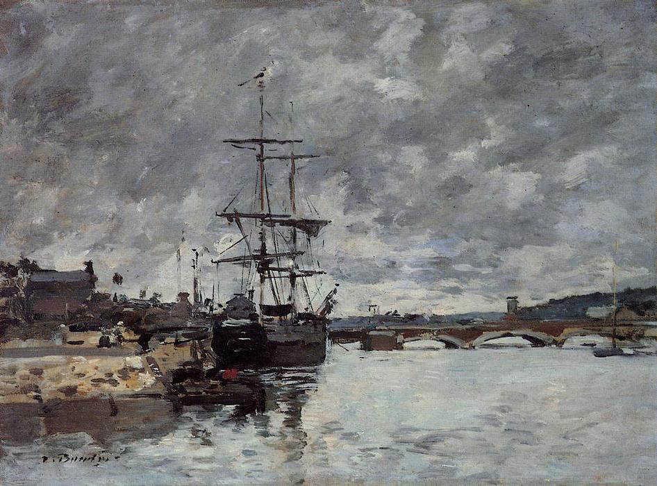 The Bridge Over The Toques At Trouville — Eugène Louis Boudin