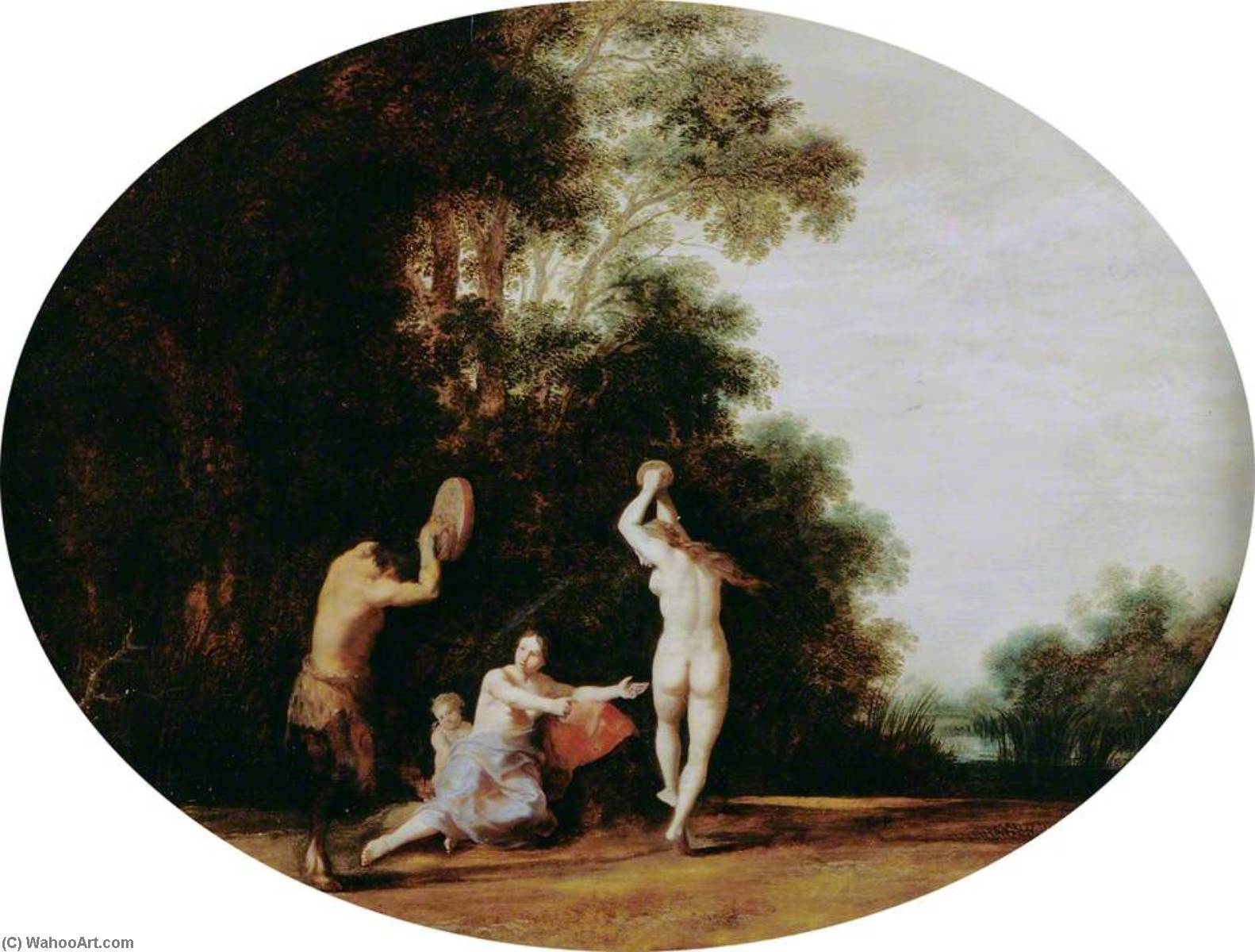 Nymphs And Satyr — Cornelis Van Poelenburch