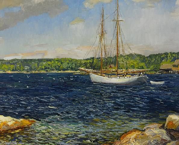 The Bowdoin, Monhegan — Edward Willis Redfield