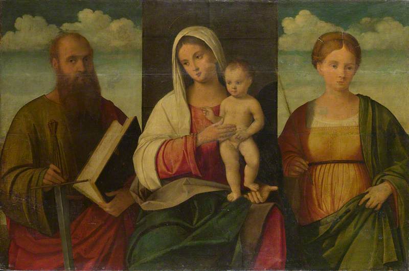 The Virgin And Child With Saint Paul And A Female Martyr — Francesco Bissolo