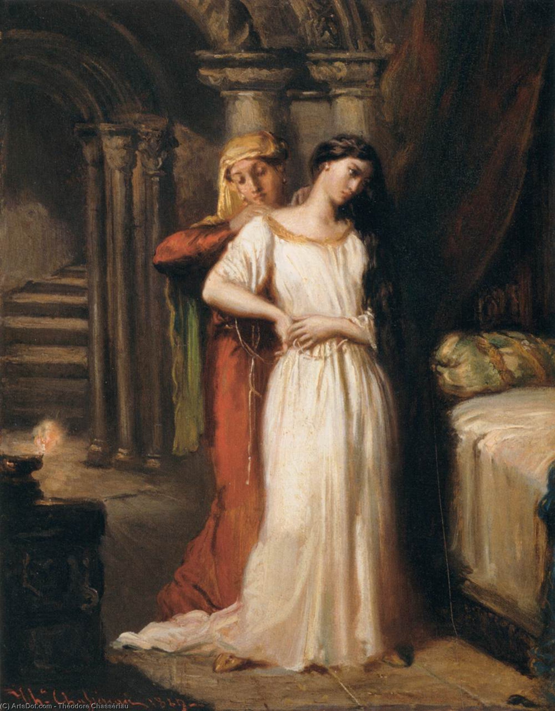 Desdemona Retiring To Her Bed — Teodor Šaseri