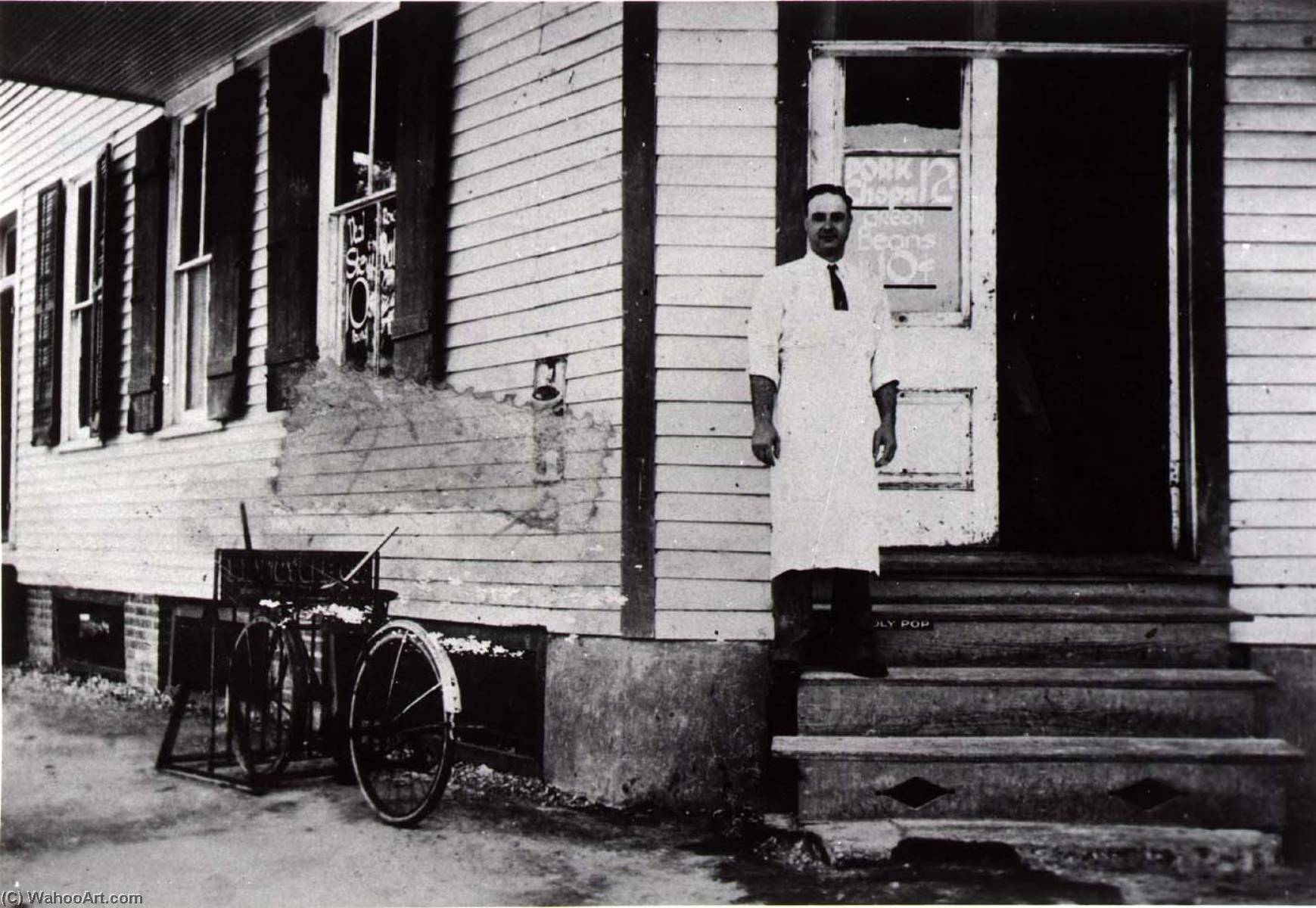 Henry Macrini In Doorway Of Store, H M Grocery At 1627 Avenue H, 1928, From The Corner Stores Of Galveston, Galveston County Cultural Arts Council — Betty Tichich