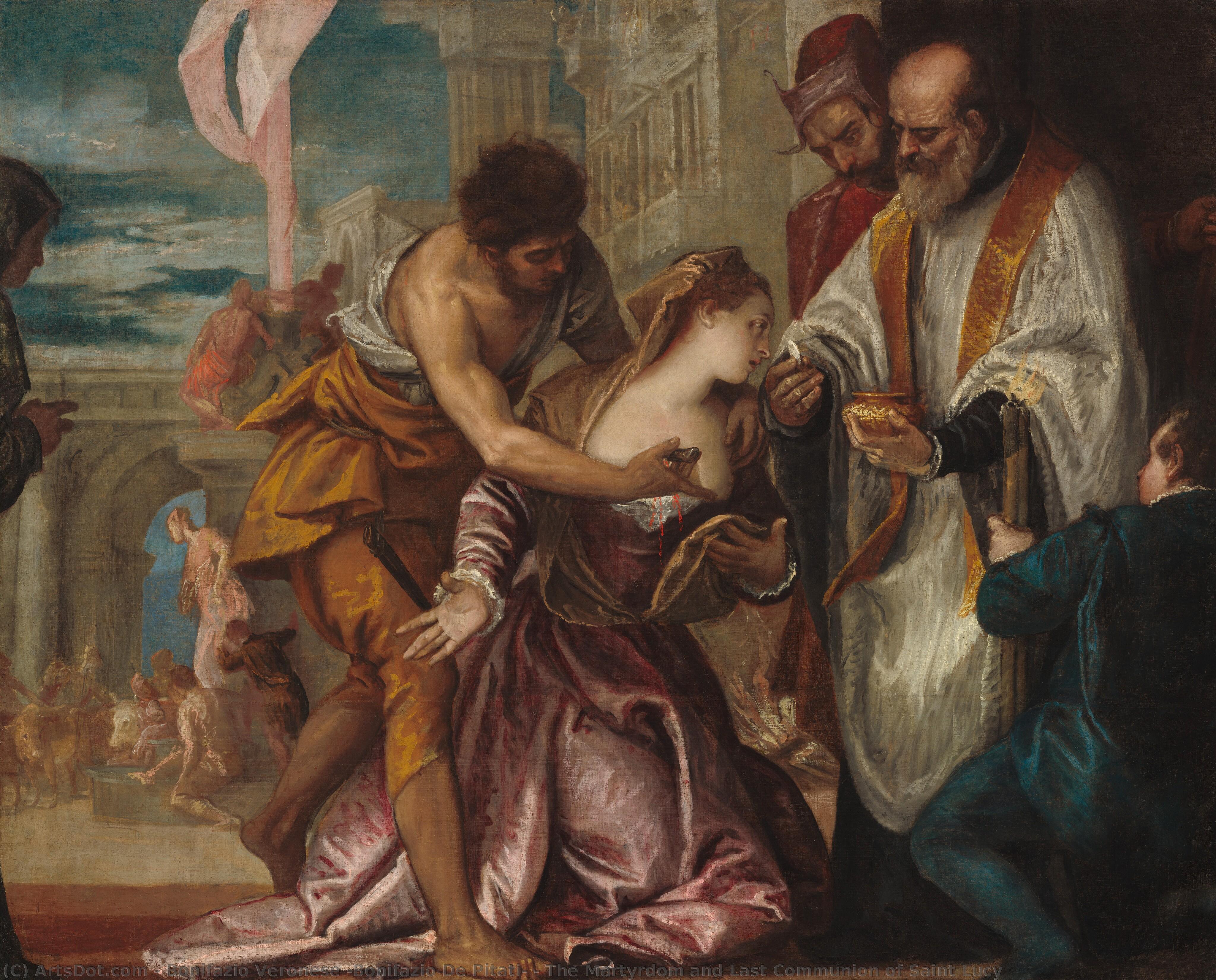 The Martyrdom And Last Communion Of Saint Lucy — Bonifazio Veronese (bonifazio De Pitati)
