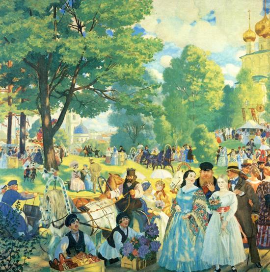 Trinity Day — Boris Michailowitsch Kustodijew