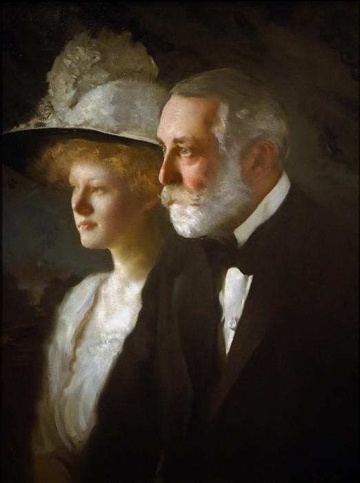 Clay Frick With His Daughter,helen Clay Frick — Edmund Charles Tarbell