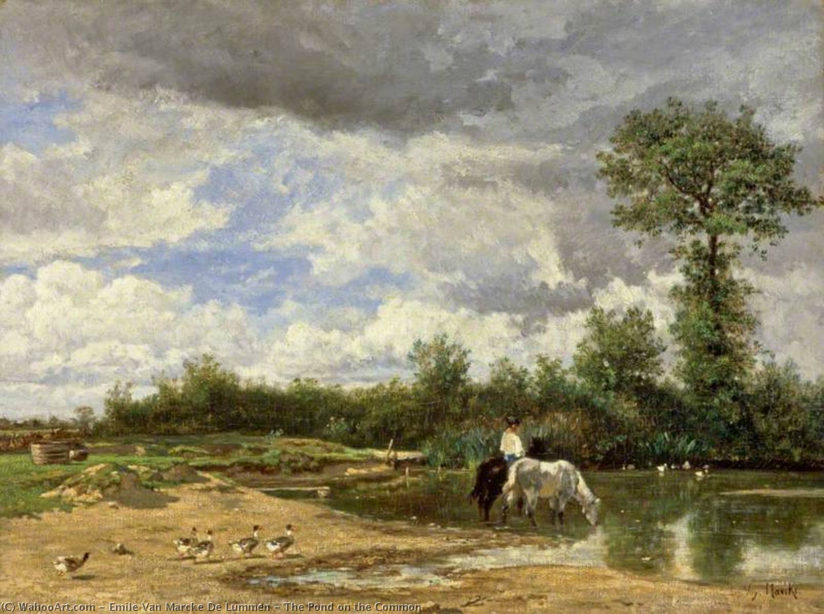 The Pond On The Common — Émile Van Marcke De Lummen