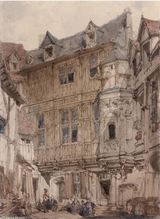 Backstreets Of Rouen — Joseph Nash The Younger