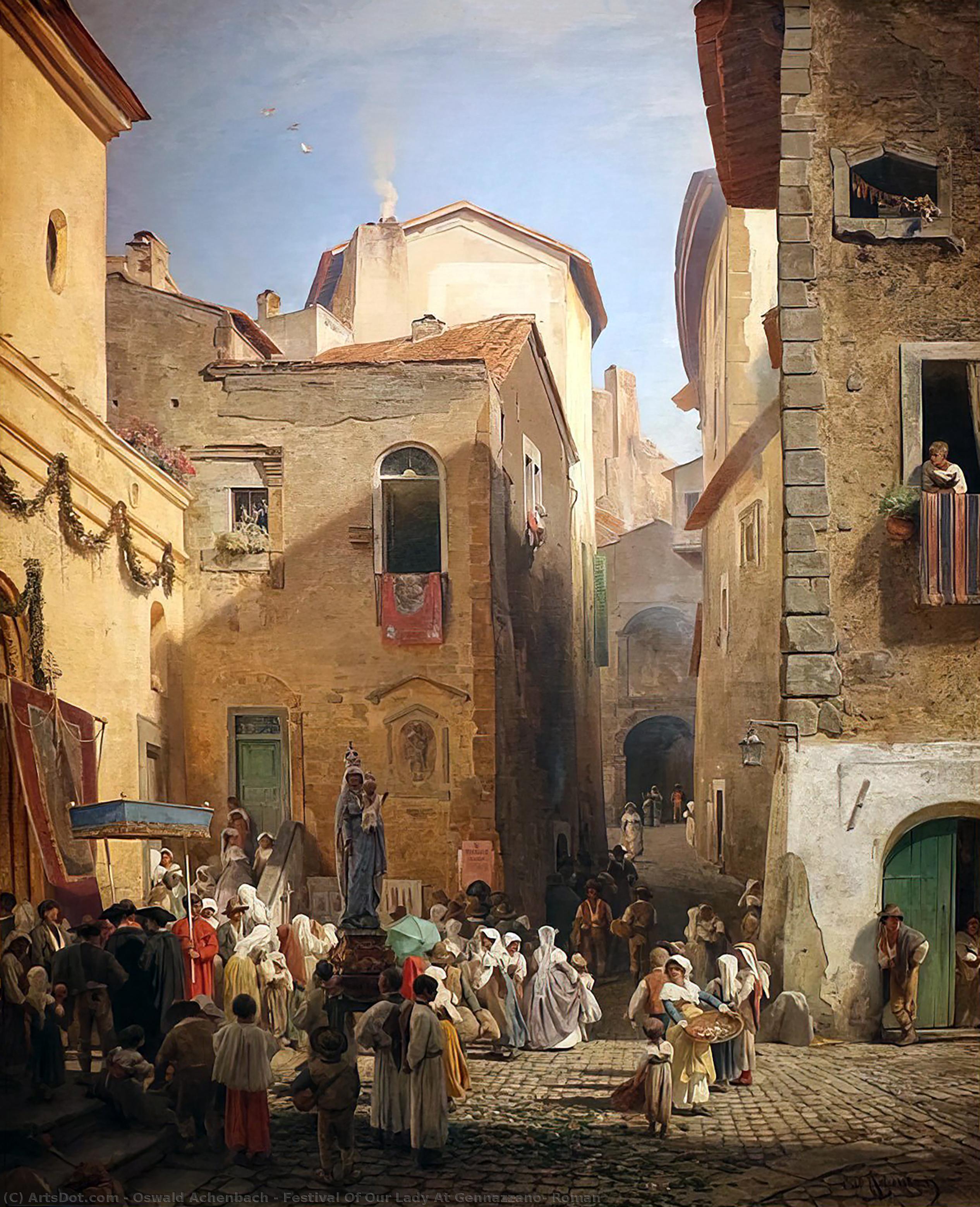 Festival Of Our Lady At Gennazzano, Roman — Oswald Achenbach