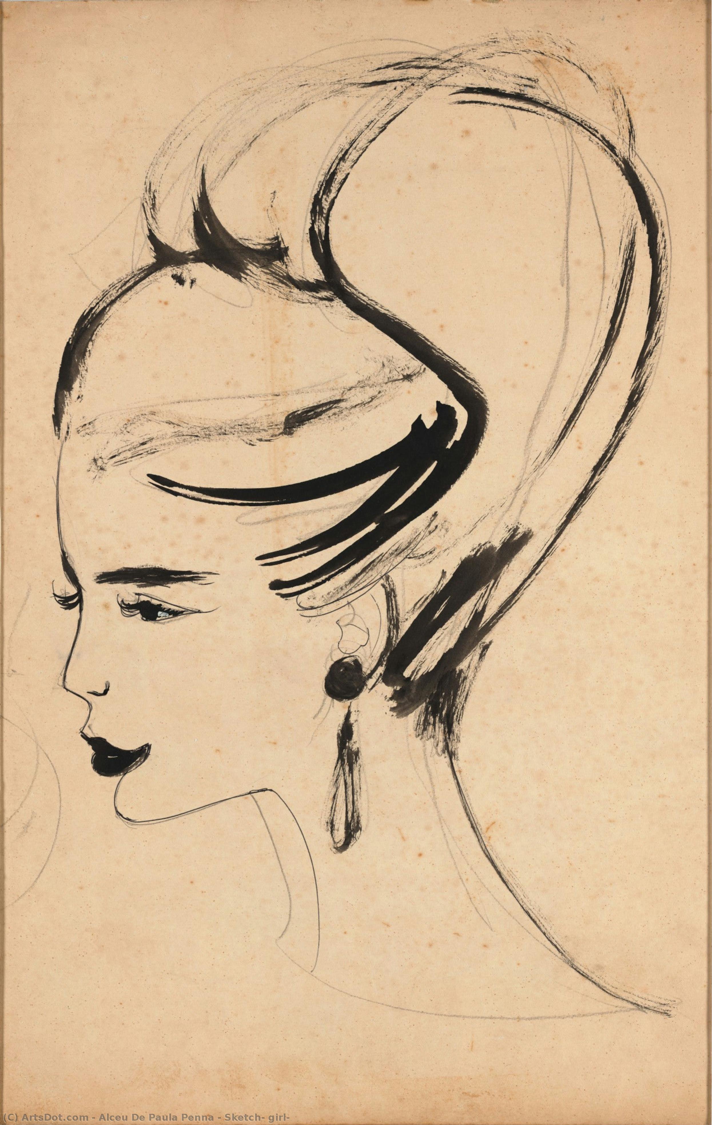 Sketch, Girl — Alceu De Paula Penna